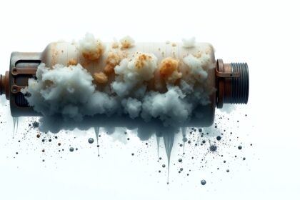 Elhalálozott DPF részecskeszűrő szennyeződésekkel borítva