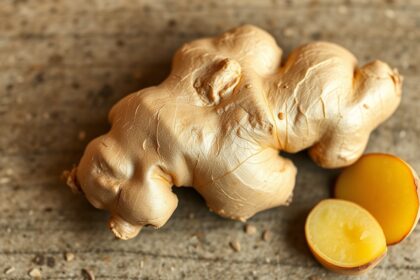 Friss gyömbérgyökér és szeletek, természetes gyógymód