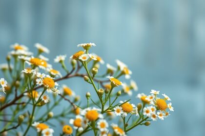 Ezerjófű virágok közelről, természetes gyógymódokhoz