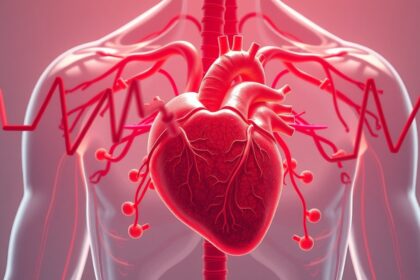 Az emberi szív és érrendszer grafikus ábrázolása