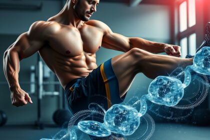Férfi speedfitness edzés közben az izmok erősítésére.