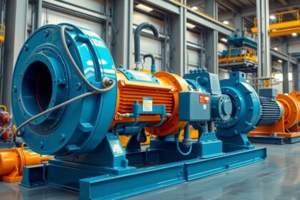 Mammutszivattyú ipari környezetben, vízelvezetésre és szennyvízkezelésre