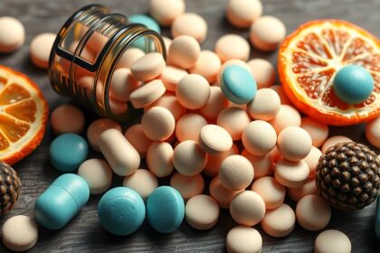 Vízben oldódó tabletták és citrusfélék, egészségügyi témákhoz kapcsolódóan