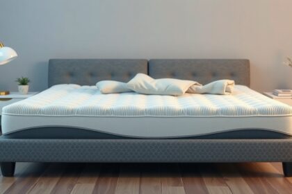 Modern memóriahabos matrac a kényelmes alváshoz.