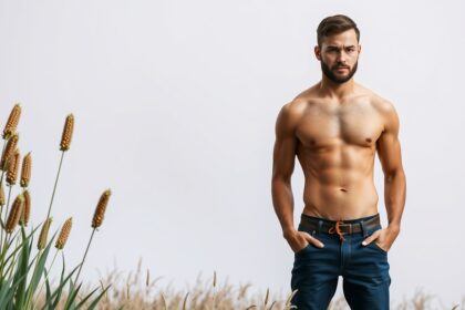 Férfi egészségi életmód lenmaggal a prosztata és szív egészségéért.