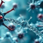 Géntechnológia reprezentációja a biotechnológia területén.