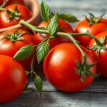 Friss paradicsomok, természetes bőrápolás alapanyagai.