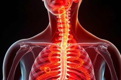 Pajzsmirigy és gerinc anatomikus ábrázolása