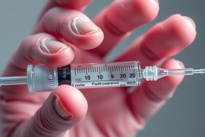 Dexametazon injekciós syringa egészségügyi alkalmazásra.