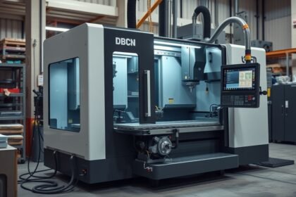 CNC marógép a modern gyártásban működés közben.