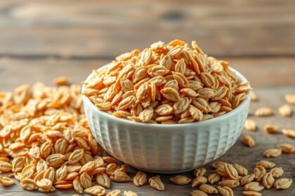 Búzakorpa tálban, egészséges táplálkozás