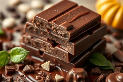 Finom csokoládé falatok különböző formákban és ízekben.