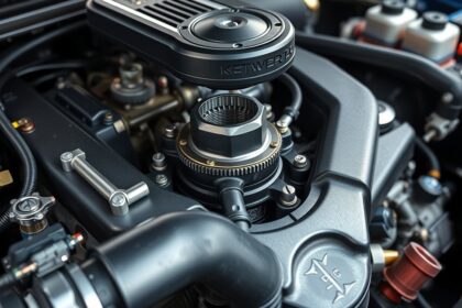 Kartergáz szelep és motor részletek autóban