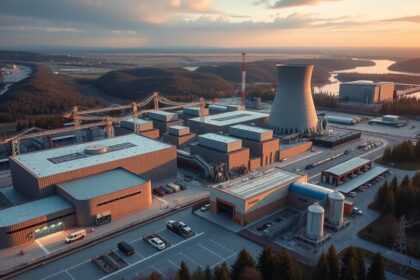 Paksi atomerőmű madártávlatból, energiabiztonság Magyarországon