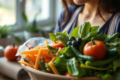 Friss zöldségek és gyümölcsök egy vegán életmódhoz