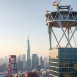 Modern toronymerevítők a városi építkezésben, stabilitást biztosítva.