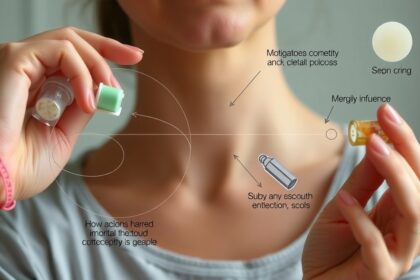 Nő gyógyszereket tart a kezében, fogamzásgátlás szempontjából.