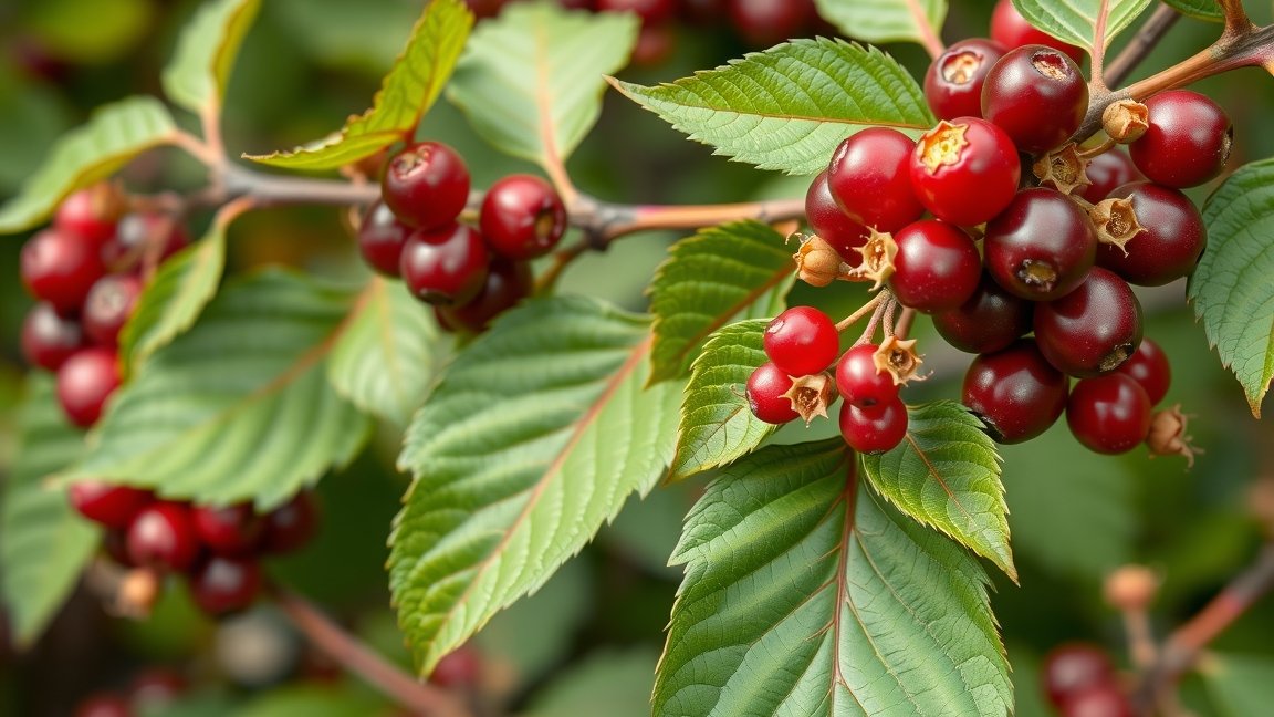 Galagonya bogyók és levelek, természetes szívbarát gyógynövény.