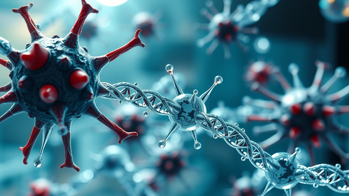 Géntechnológia reprezentációja a biotechnológia területén.