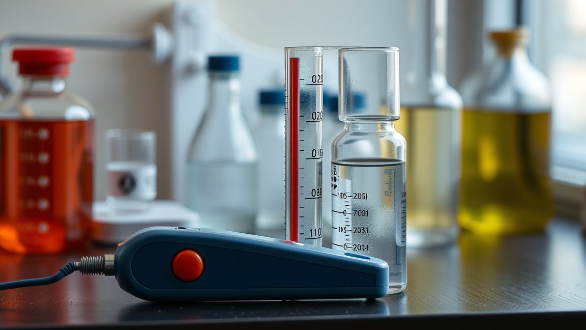 pH mérő és kémiai eszközök laboratóriumban