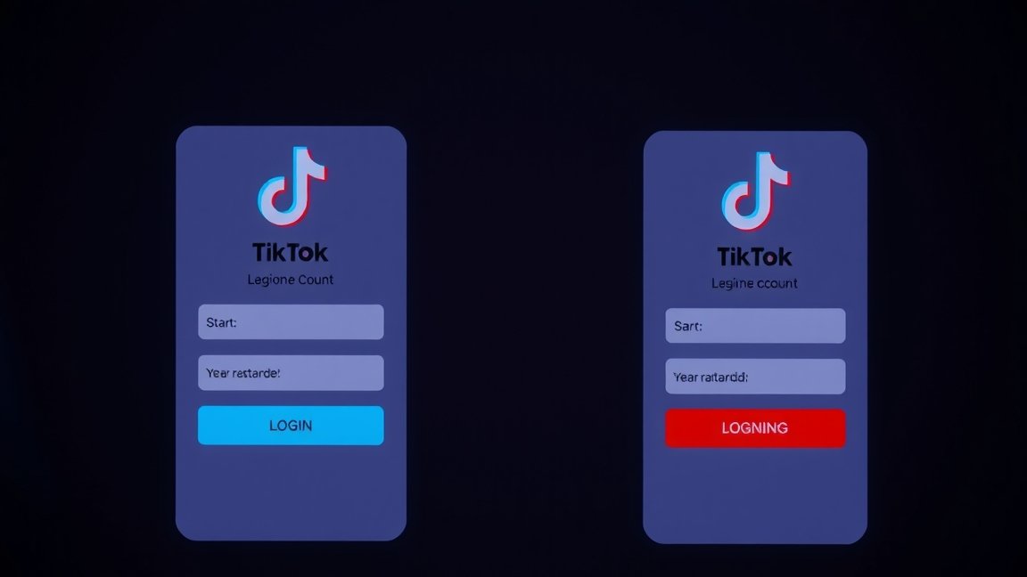 TikTok bejelentkezési képernyő két módszerrel