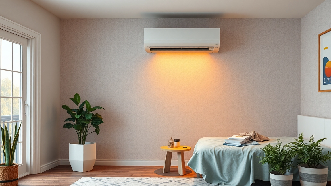 Modern légkondicionáló berendezés otthoni fűtéshez és hűtéshez