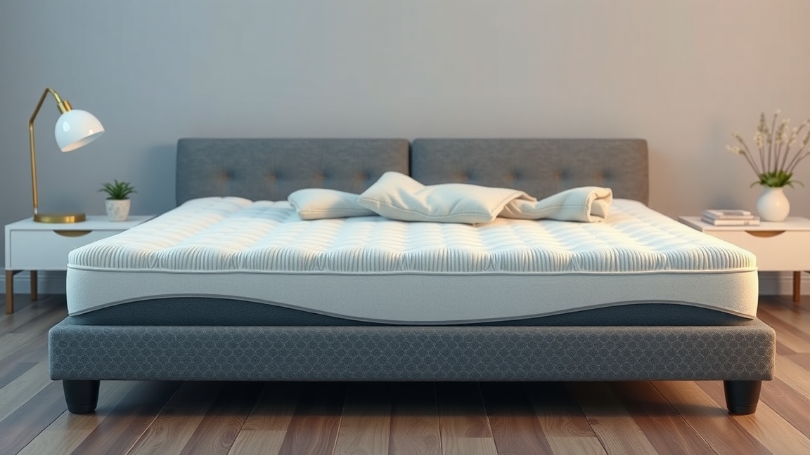 Modern memóriahabos matrac a kényelmes alváshoz.