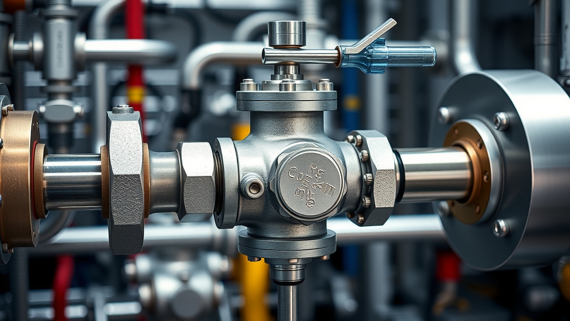 Négyjáratú keverőszelep fűtési és hűtési rendszerhez