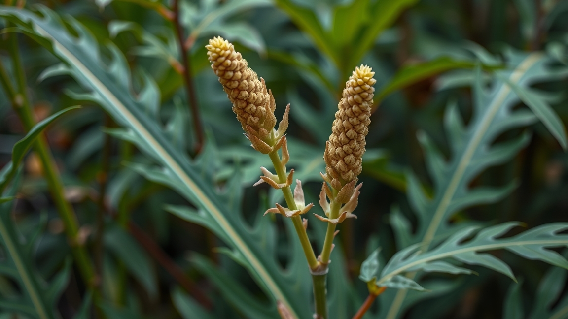Orvosi kálmos növény részletei a természetben.