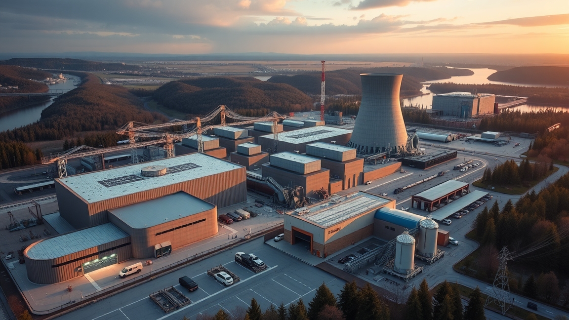 Paksi atomerőmű madártávlatból, energiabiztonság Magyarországon