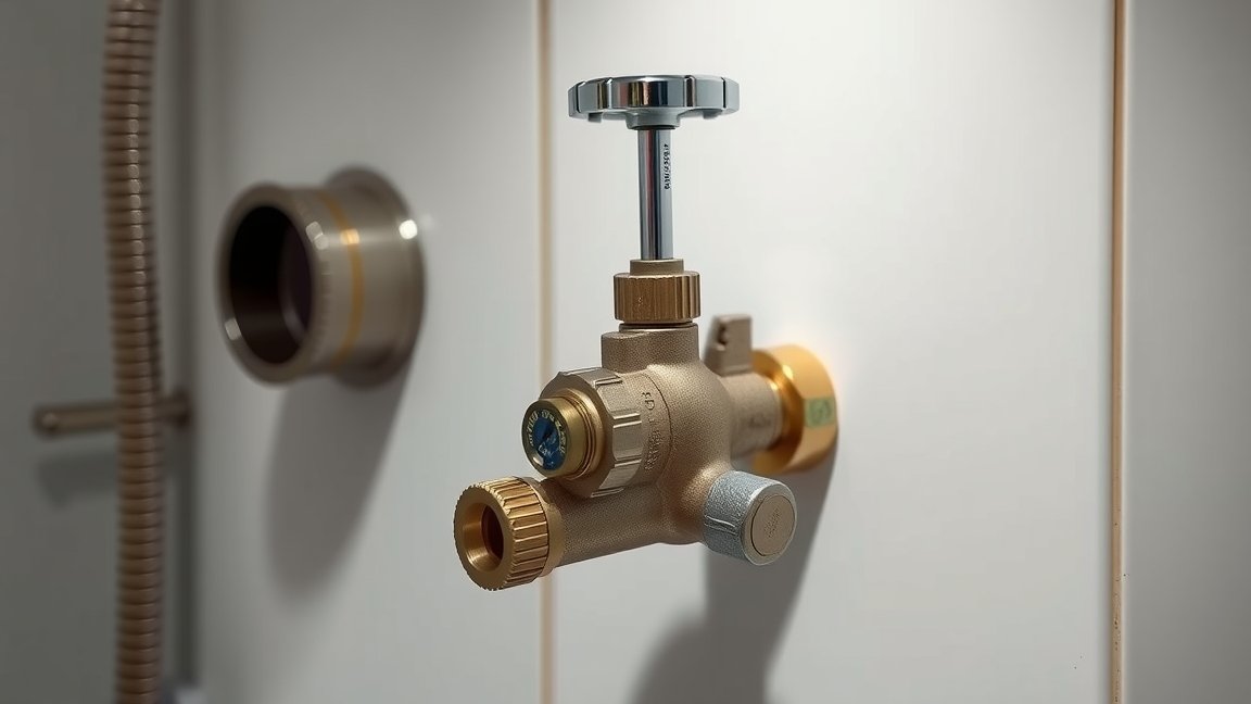 Termosztatikus visszahűtő szelep falra szerelt kivitelben