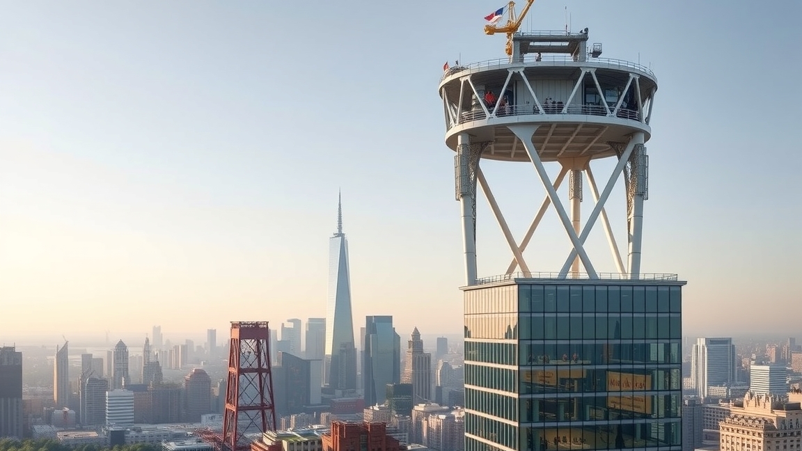 Modern toronymerevítők a városi építkezésben, stabilitást biztosítva.