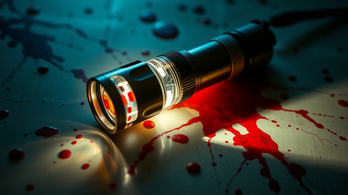 Vérkereső lámpa világítás biológiai foltok és vérnyomok észlelésére