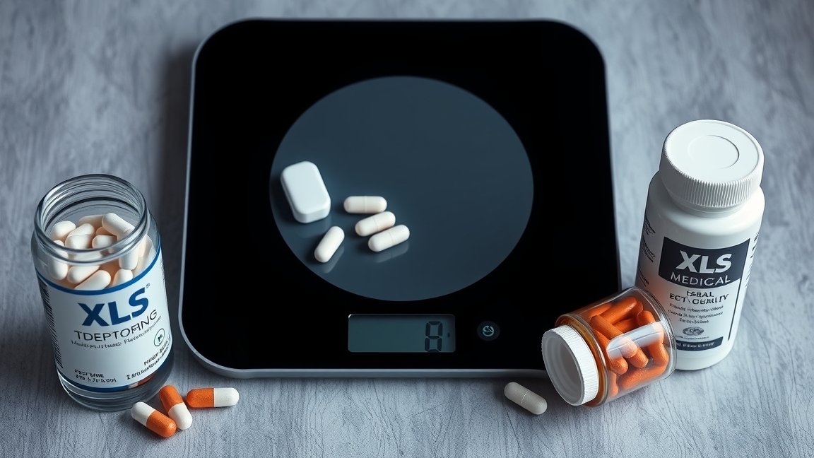 XLS Medical fogyás támogatására szolgáló kapszulák súlymérlegen