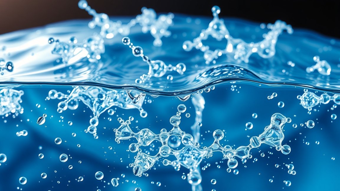 Hidrogénezett víz buborékok a vízfelszínen