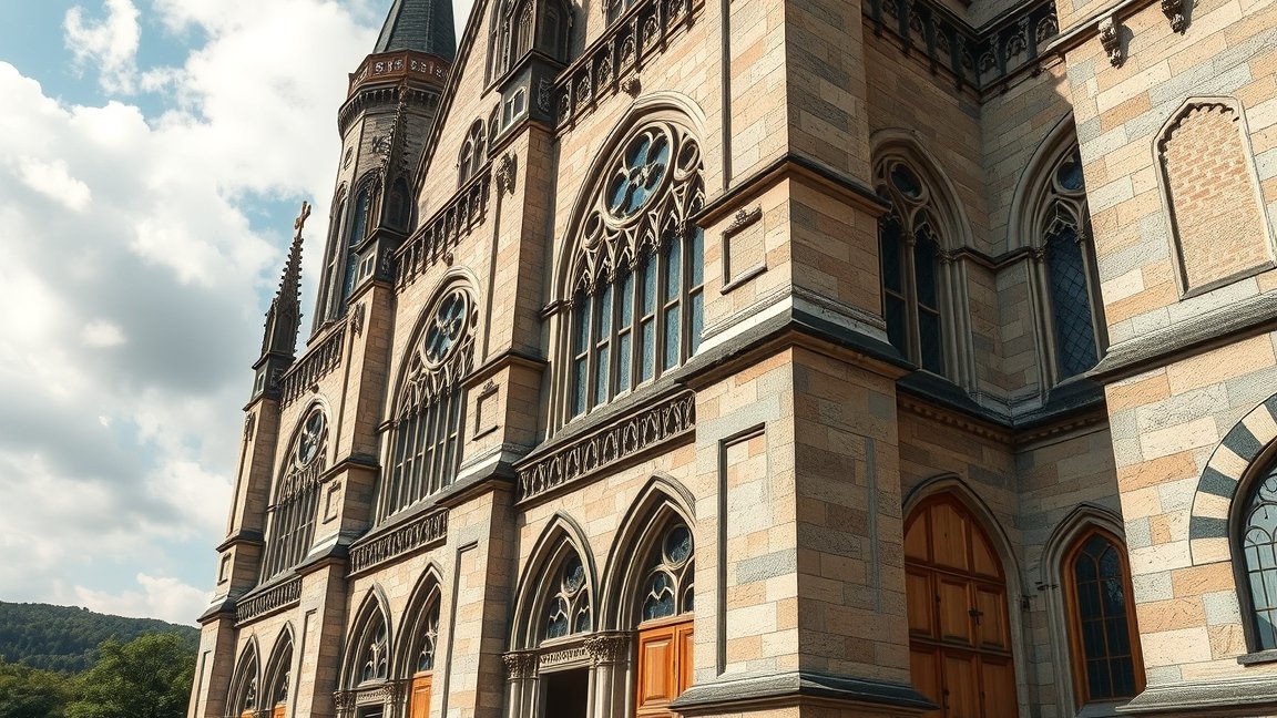 A középkori egyház építészeti stílusának részletei