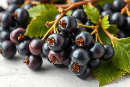 Feketeribizli fürt friss zöld levelekkel