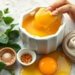 Tojássárgája és természetes összetevők hajpakoláshoz