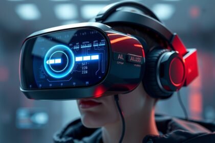 Modern VR szemüveg a virtuális valóság felfedezéséhez.