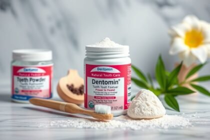 Dentomin természetes fogápolás fogpor és kefe