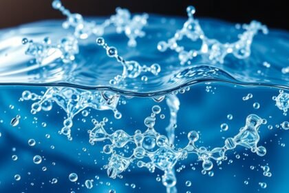 Hidrogénezett víz buborékok a vízfelszínen