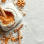 Fahéj por és rudak bőrápolási termékben