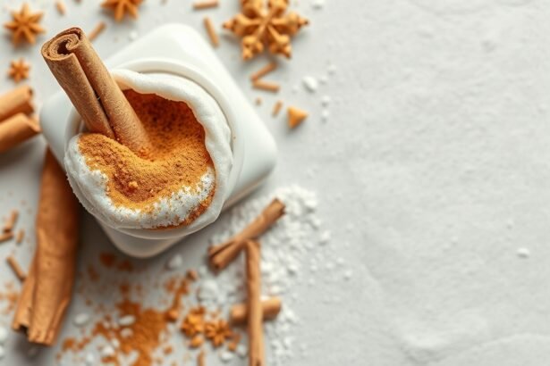 Fahéj por és rudak bőrápolási termékben