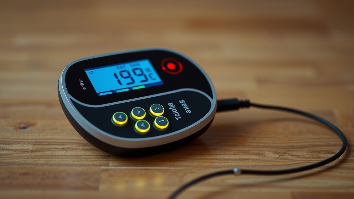 TENS készülék aktivitási kijelzője fájdalomcsillapításhoz