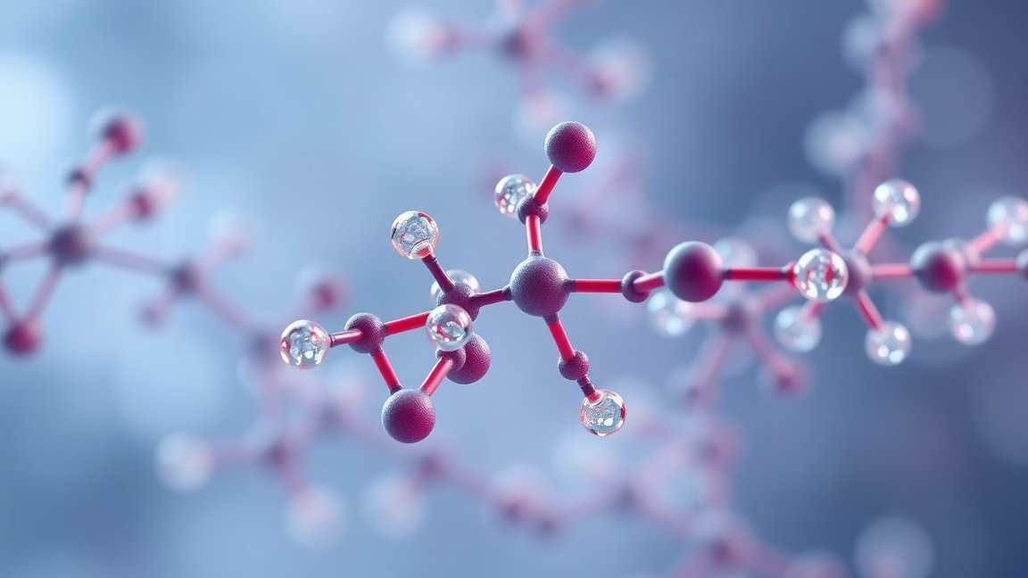 A glicin molekula 3D-s ábrázolása, aminosav a jólétért.