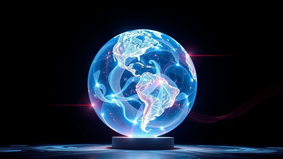 Fénylő plazmagömb, amely bemutatja a plazma jelenségeit.