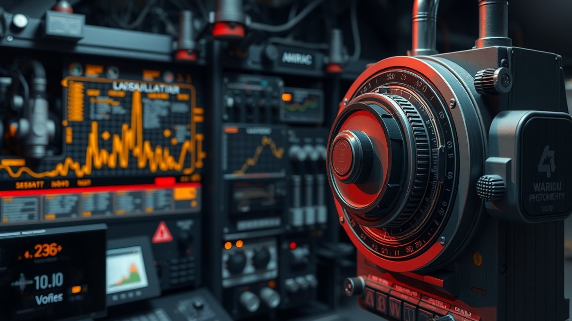 Szeizmográf részletei egy földmozgások rögzítésére szolgáló berendezésben