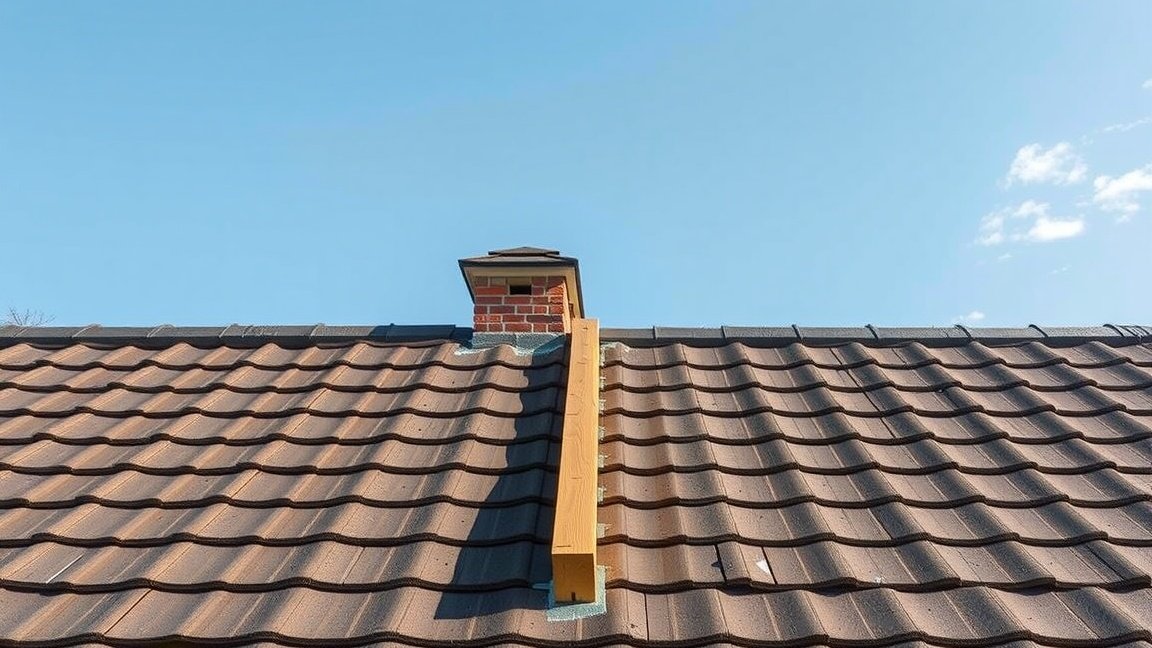 Taréjszelem a tetőszerkezeten, stabilitást biztosítva.