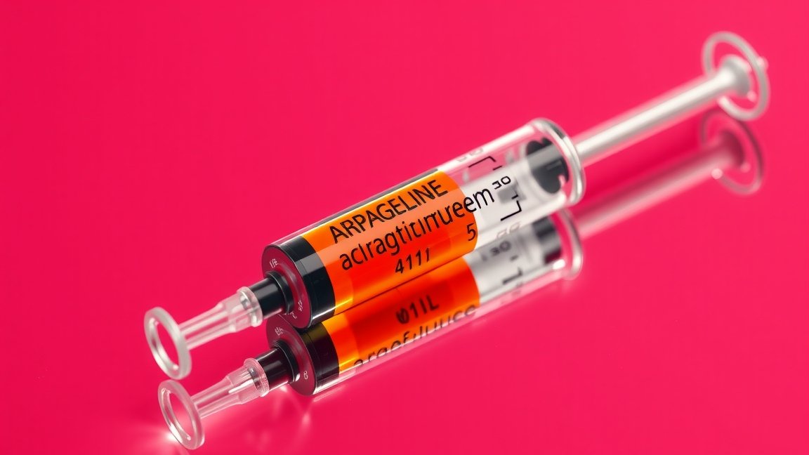 Adrenalin injekciós üveg élénk háttér előtt