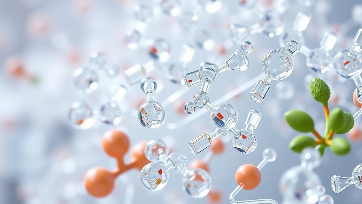 Alpha-GPC molekulák és kémiai struktúrák